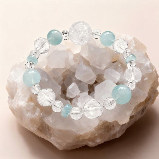 Aquamarine Bracelet – Handcrafted Calm Energy by SoulVibe Gems