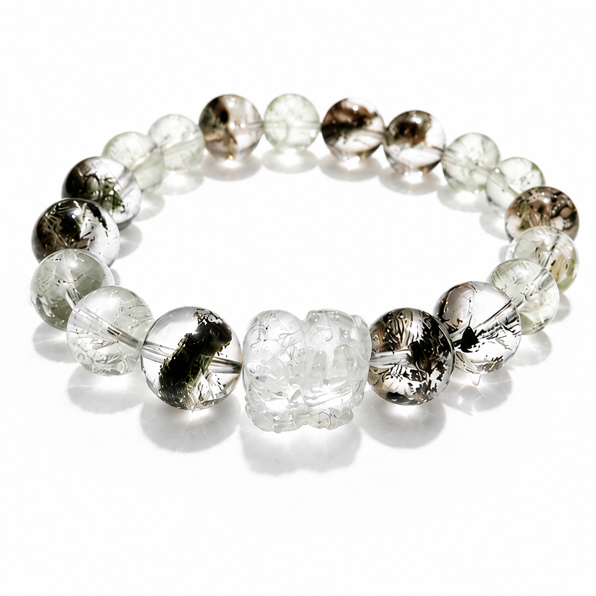 Phantom Quartz Bracelet – Handcrafted Growth & Clarity by SoulVibe Gems