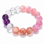 Natural Amethyst Lepidolite Crystal Bracelet – Gradient Purple, 8mm Beads