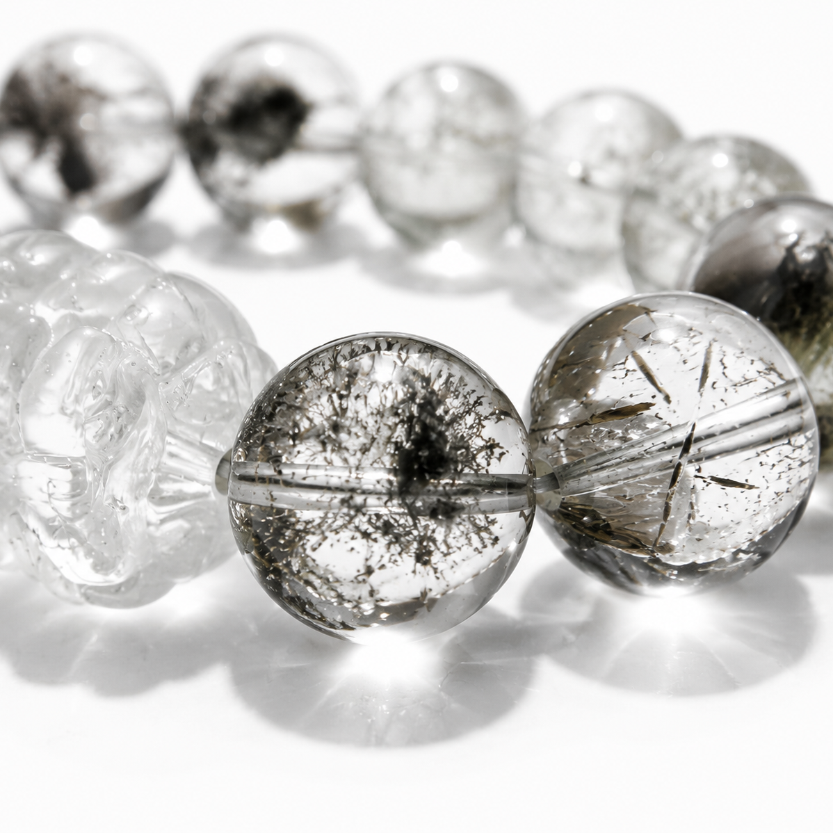 Phantom Quartz Bracelet – Handcrafted Growth & Clarity by SoulVibe Gems