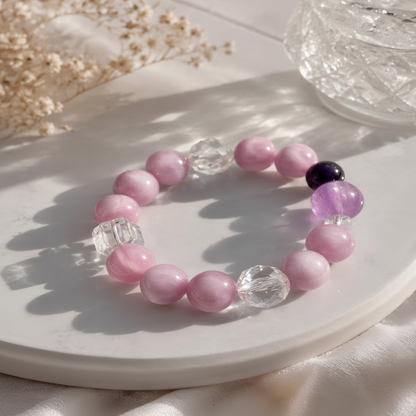 Lavender Dream Crystal Bracelet close up detail