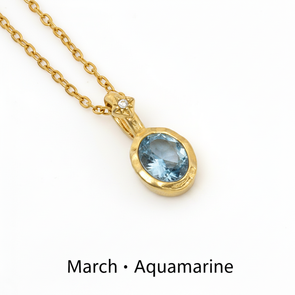 March · Aquamarine