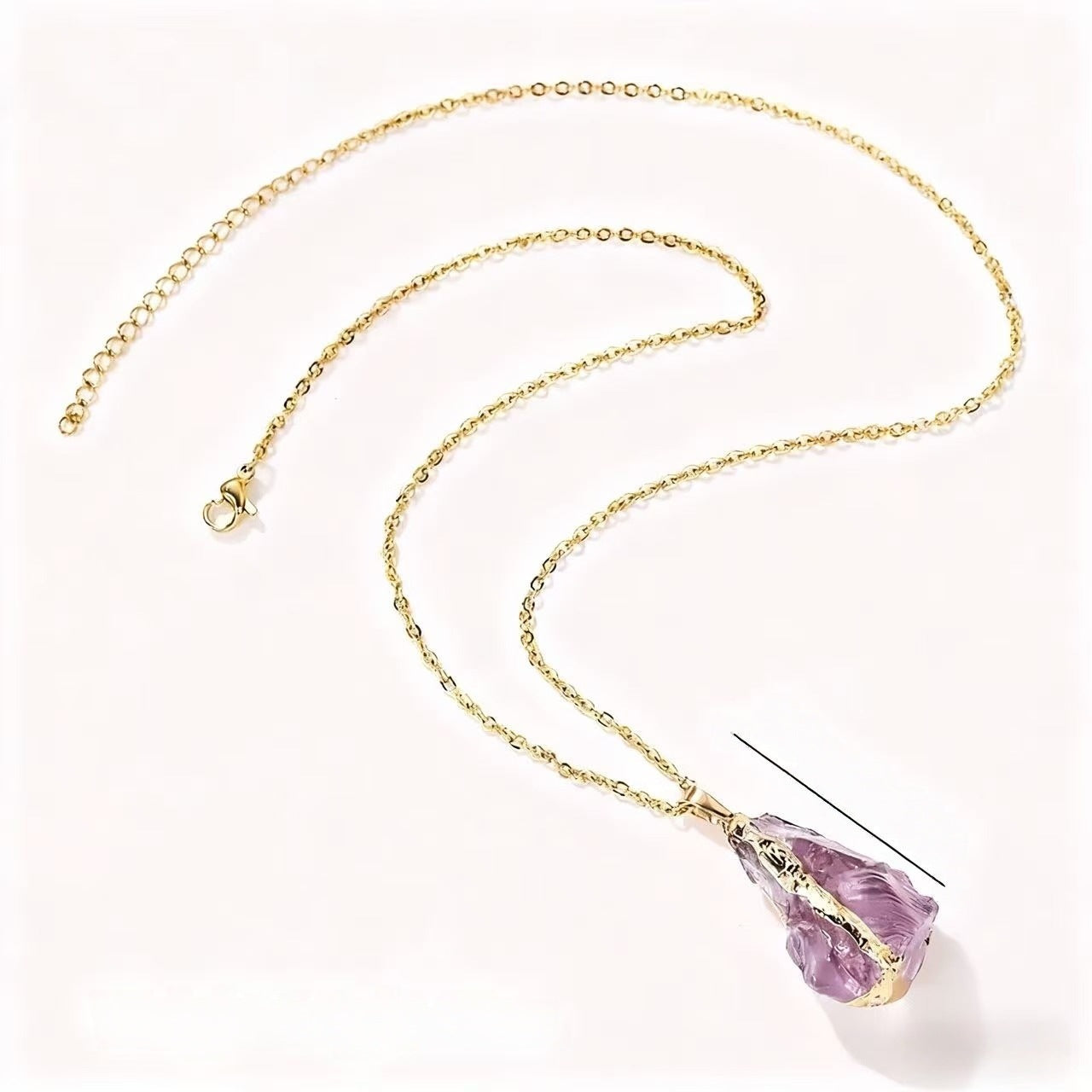 Gold-Plated Crystal Pendant Necklace – Effortless Elegance by SoulVibe Gems